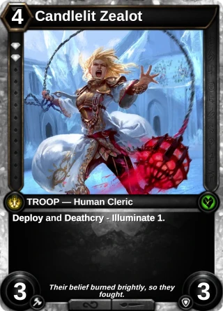 Candlelit Zealot: the card this item changes