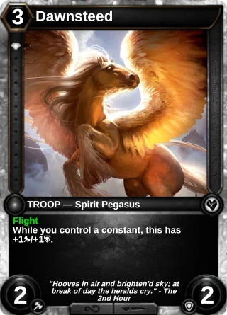 Dawnsteed: the card this item changes