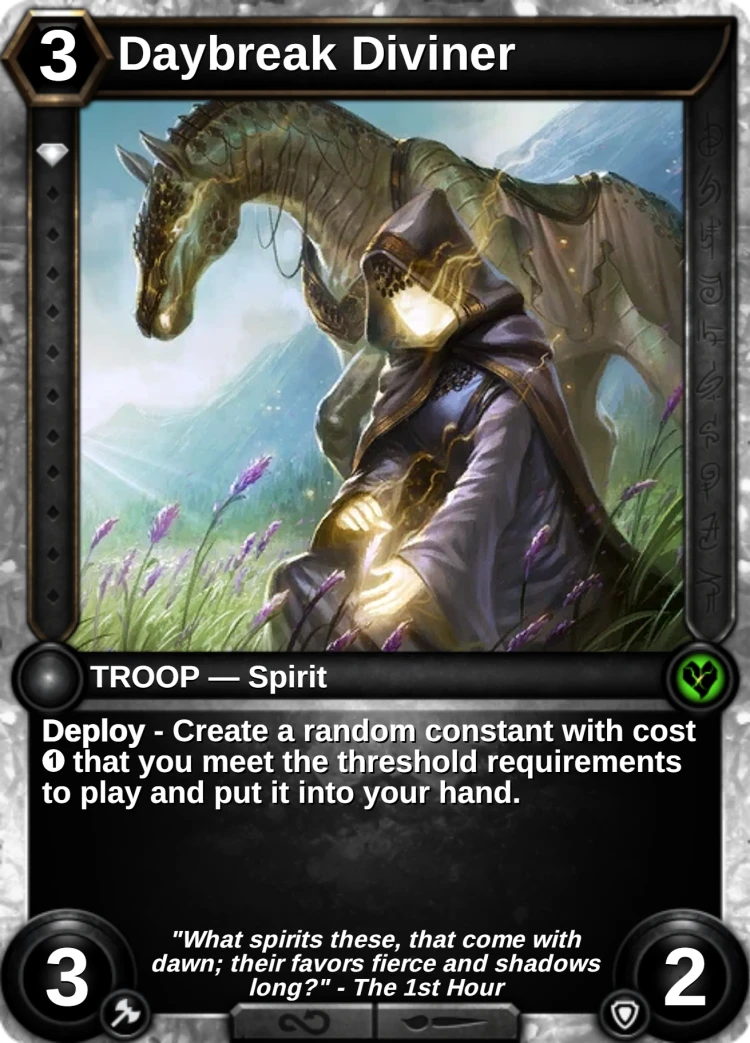 Daybreak Diviner: the card