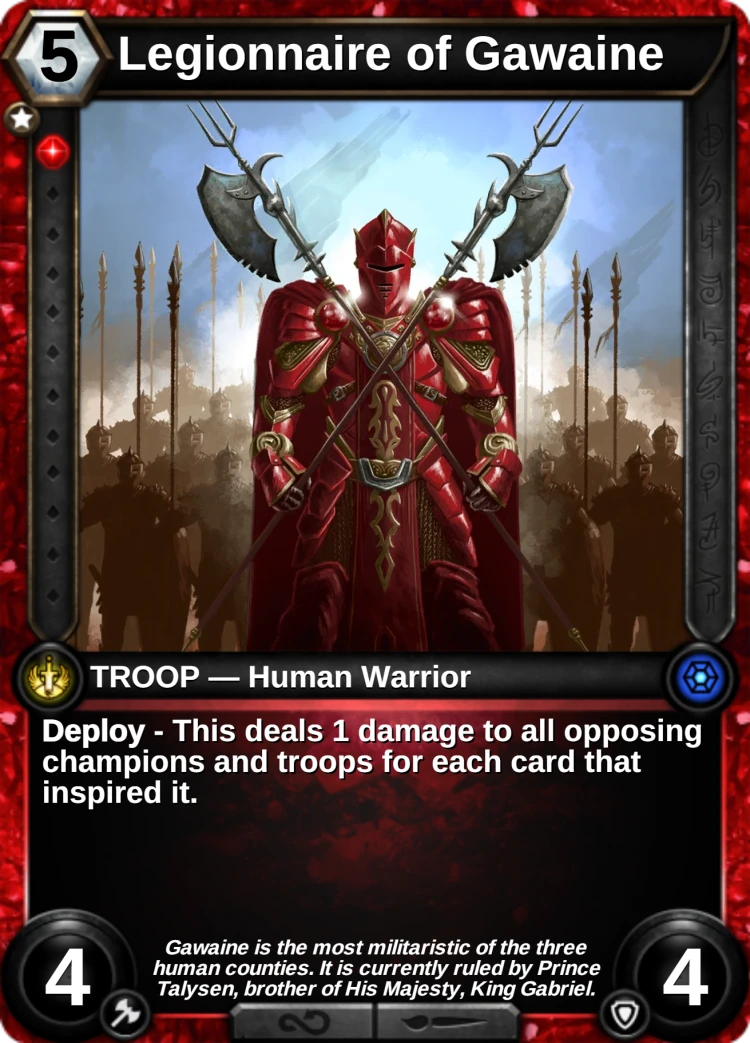 Legionnaire of Gawaine: the card