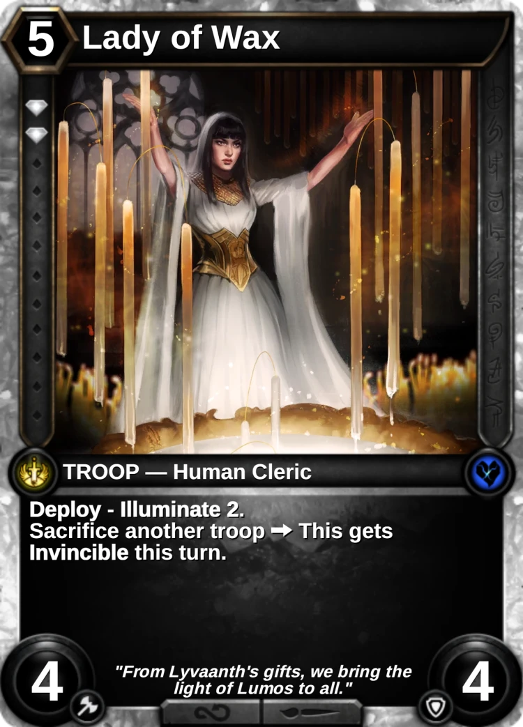 Lady of Wax: the card