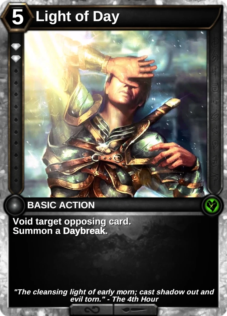 Light of Day: the card