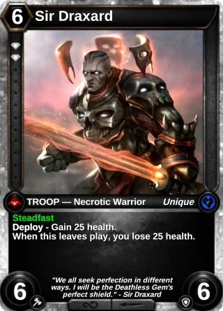 Sir Draxard: the card this item changes