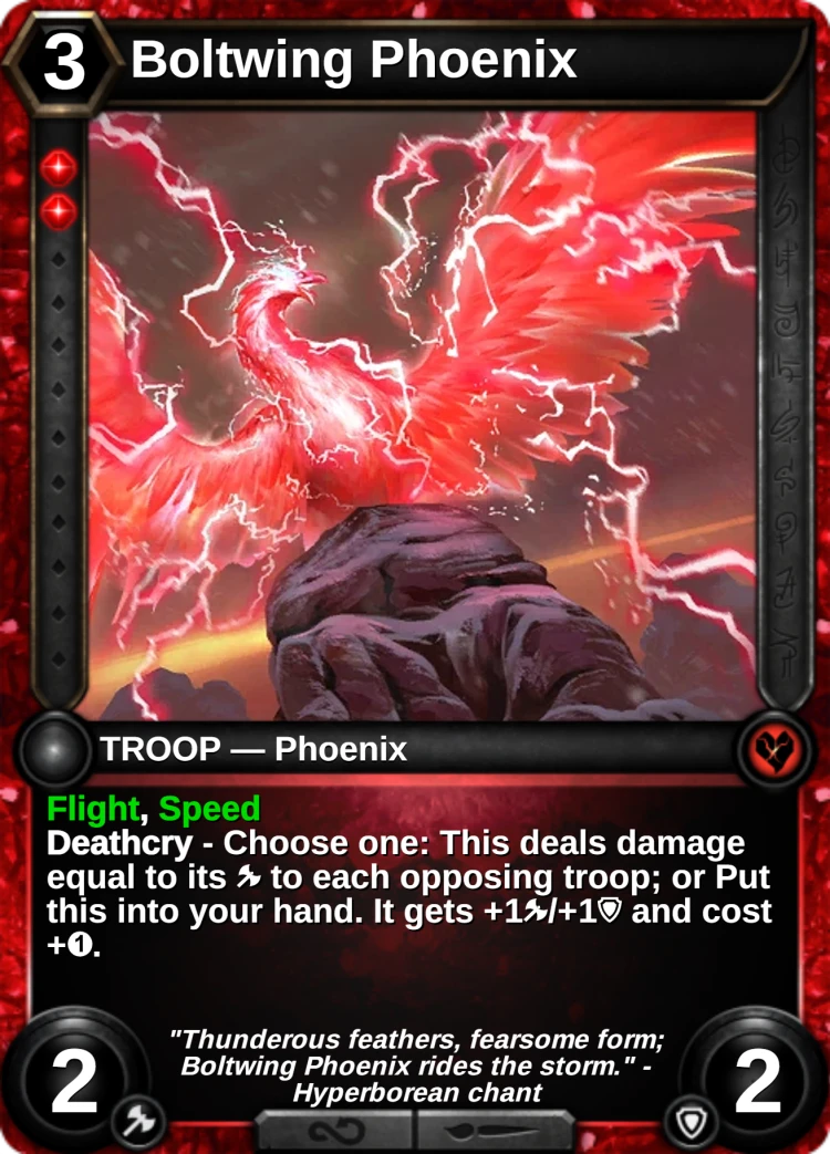 Boltwing Phoenix: the card