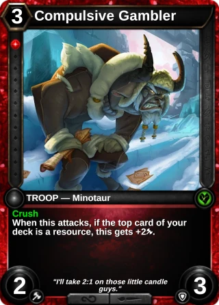 Compulsive Gambler: the card this item changes