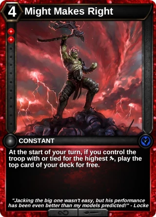 Might Makes Right: the card this item changes