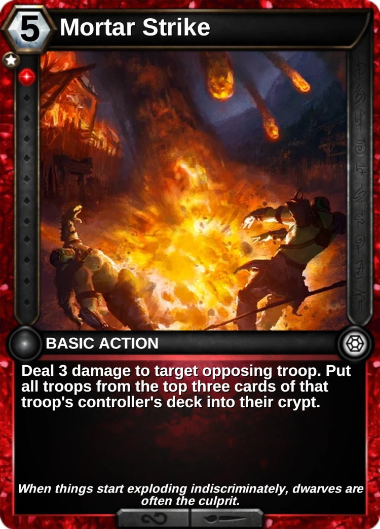 Mortar Strike: the card