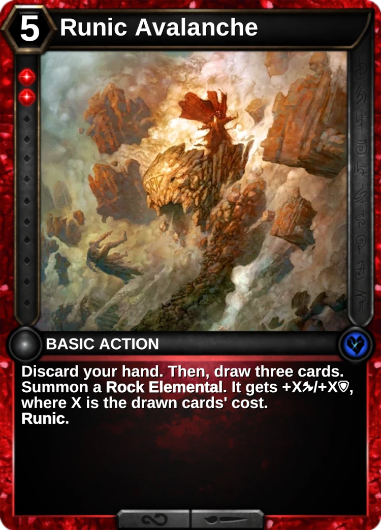 Runic Avalanche: the card