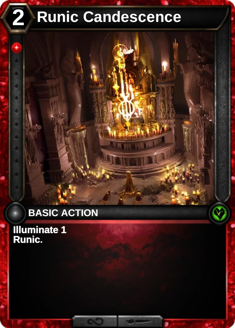 Runic Candescence: the card