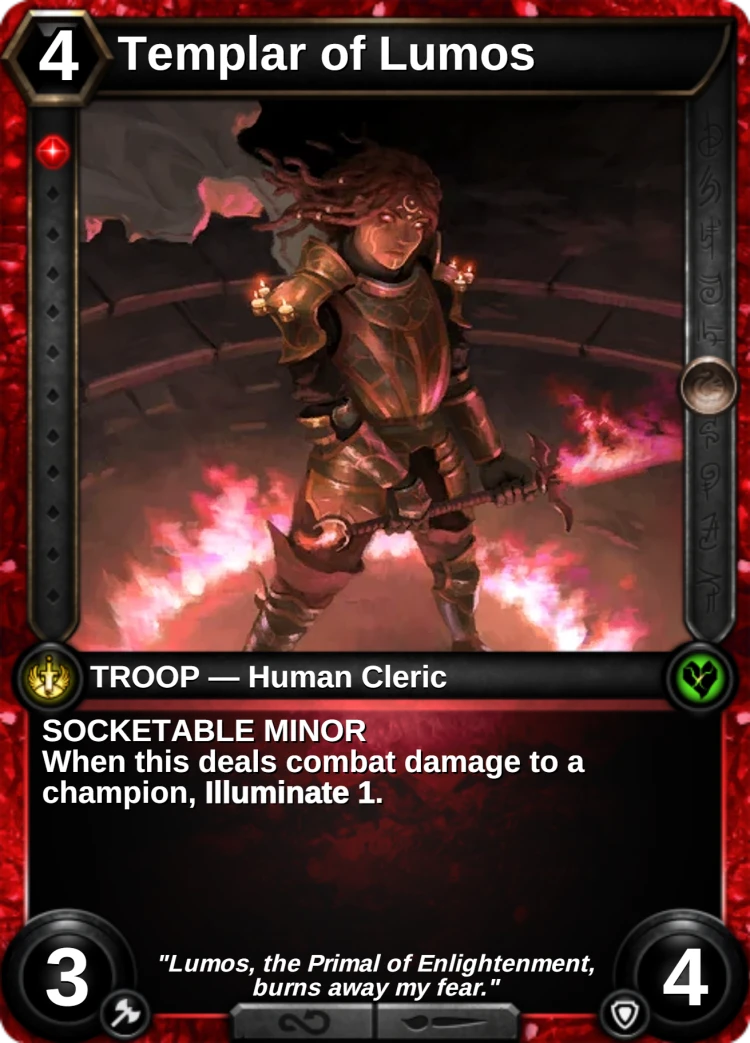 Templar of Lumos: the card
