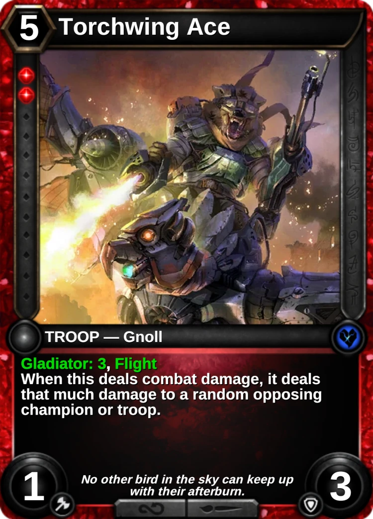 Torchwing Ace: the card