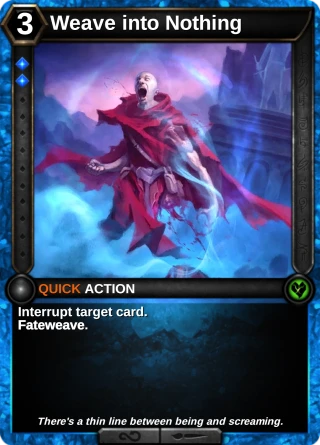 Weave into Nothing: the card this item changes