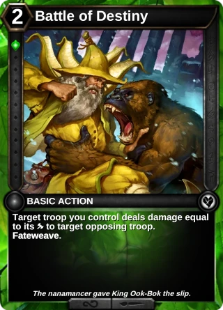 Battle of Destiny: the card this item changes