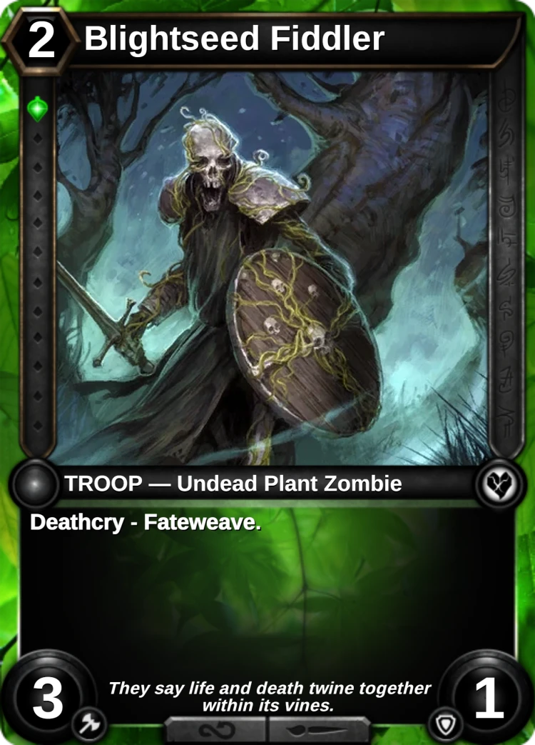 Blightseed Fiddler: the card