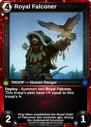 Royal Falconer: the card this item changes