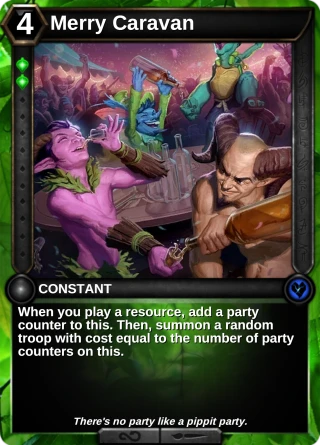 Merry Caravan: the card this item changes