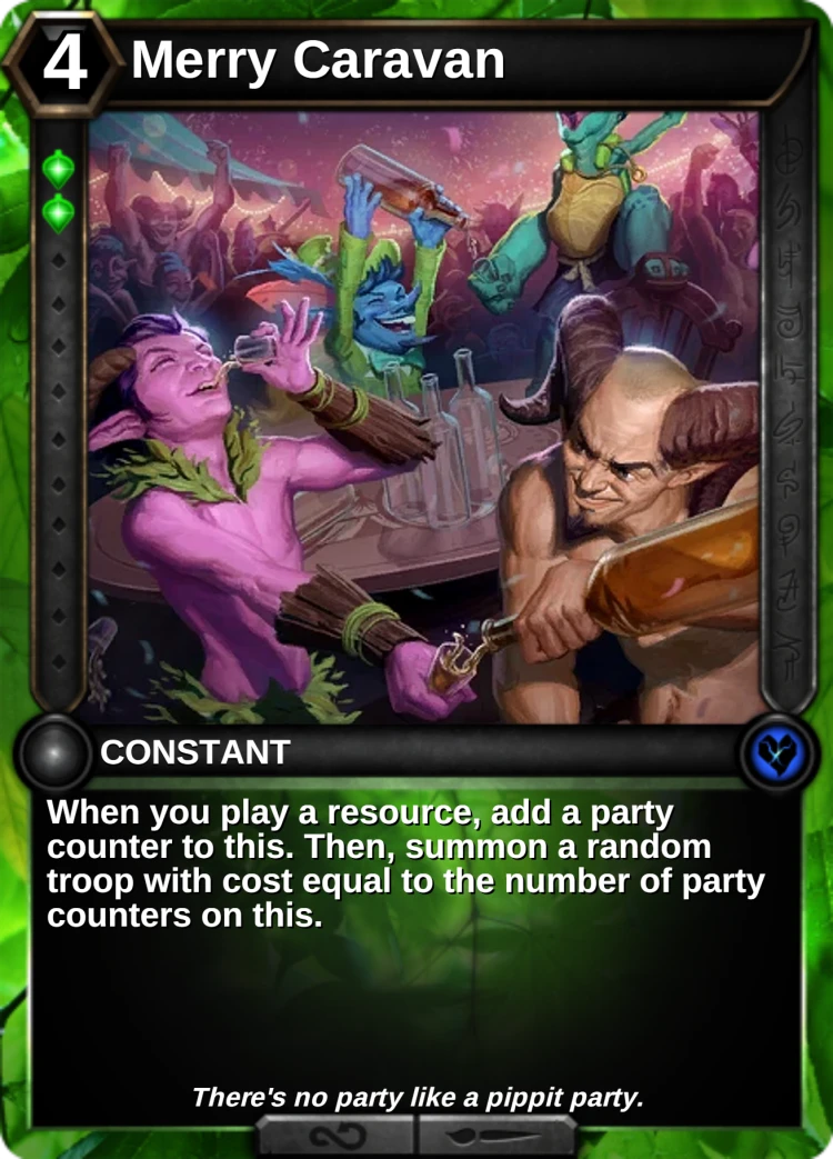 Merry Caravan: the card