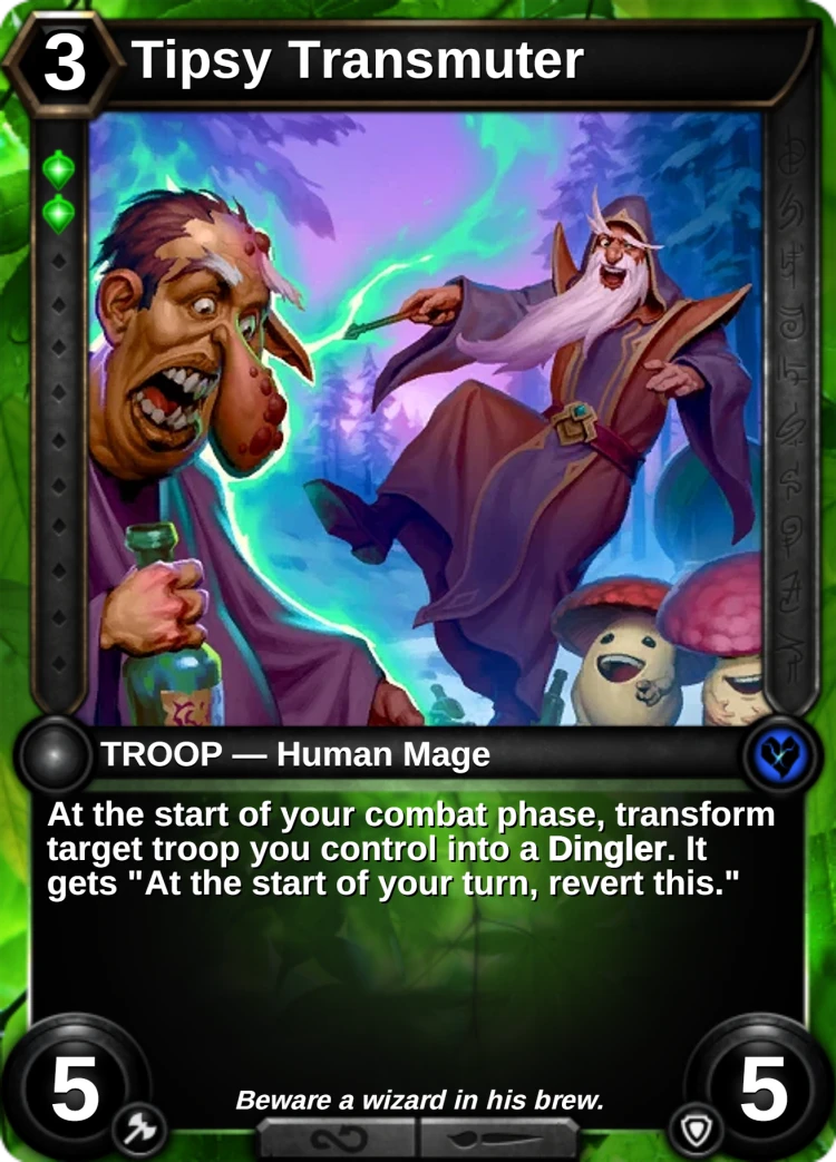 Tipsy Transmuter: the card