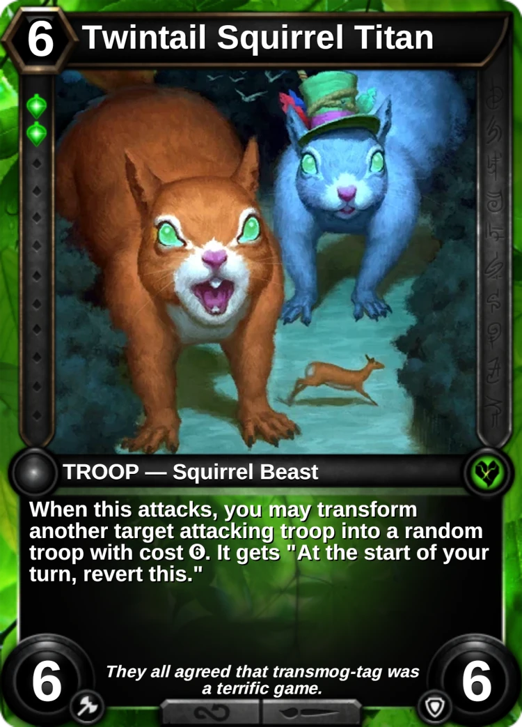 Twintail Squirrel Titan: the card