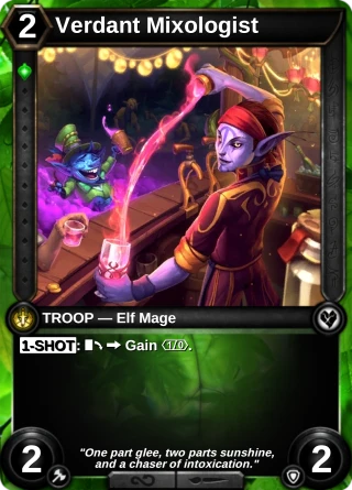 Verdant Mixologist: the card this item changes