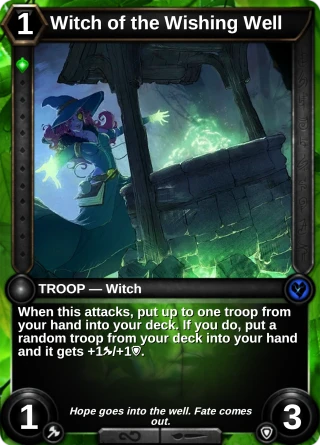 Witch of the Wishing Well: the card this item changes