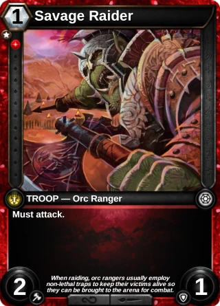 Savage Raider: the card this item changes