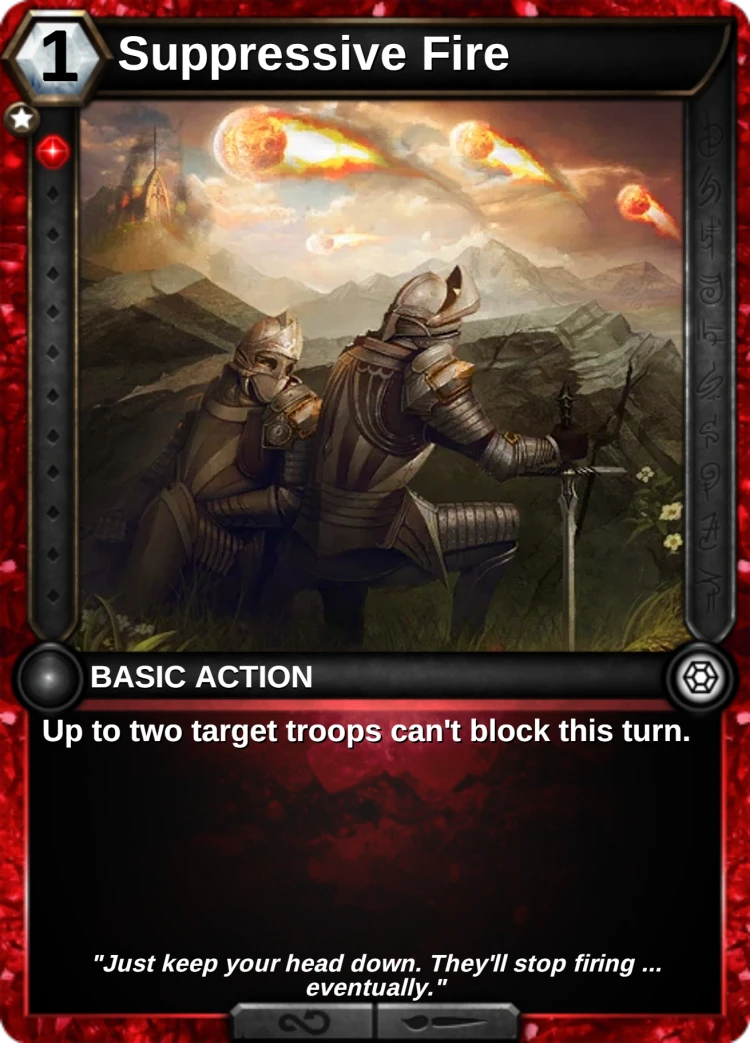 Suppressive Fire: the card