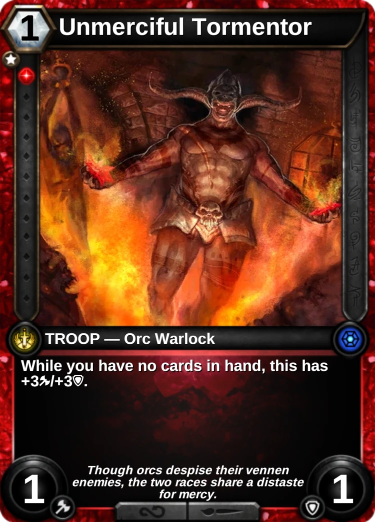 Unmerciful Tormentor: the card