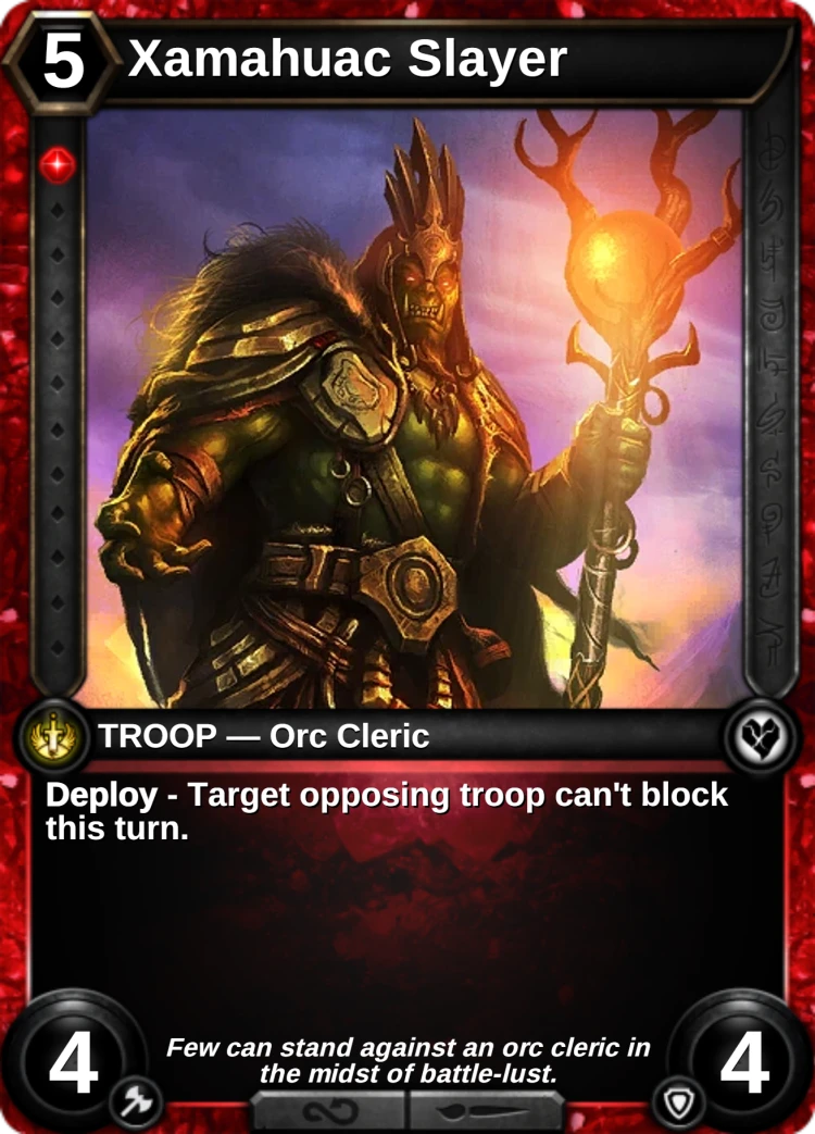 Xamahuac Slayer: the card