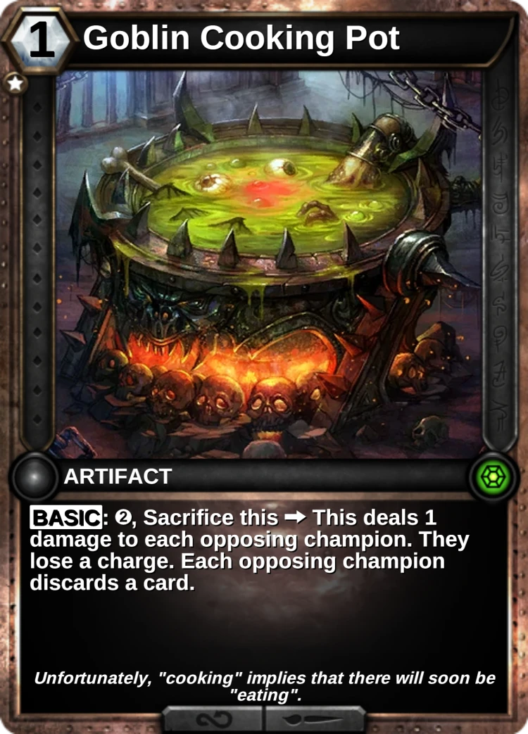 Goblin Cooking Pot: the card