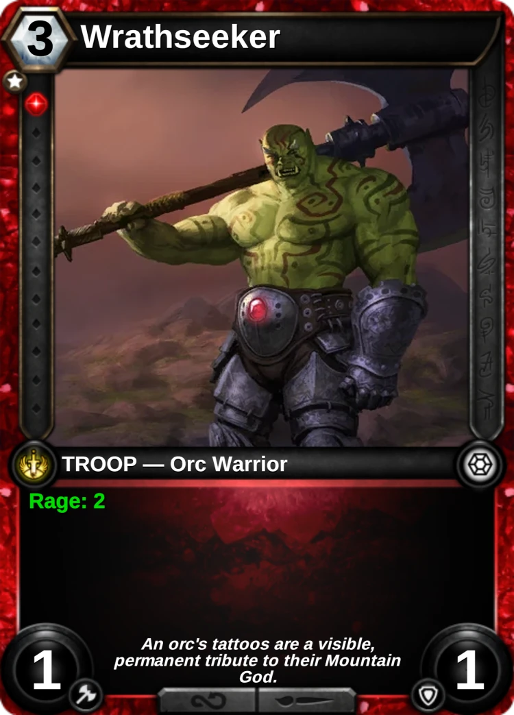 Wrathseeker: the card