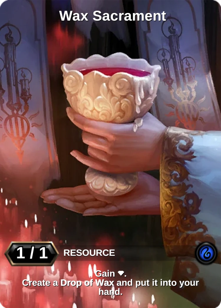 Wax Sacrament: the card