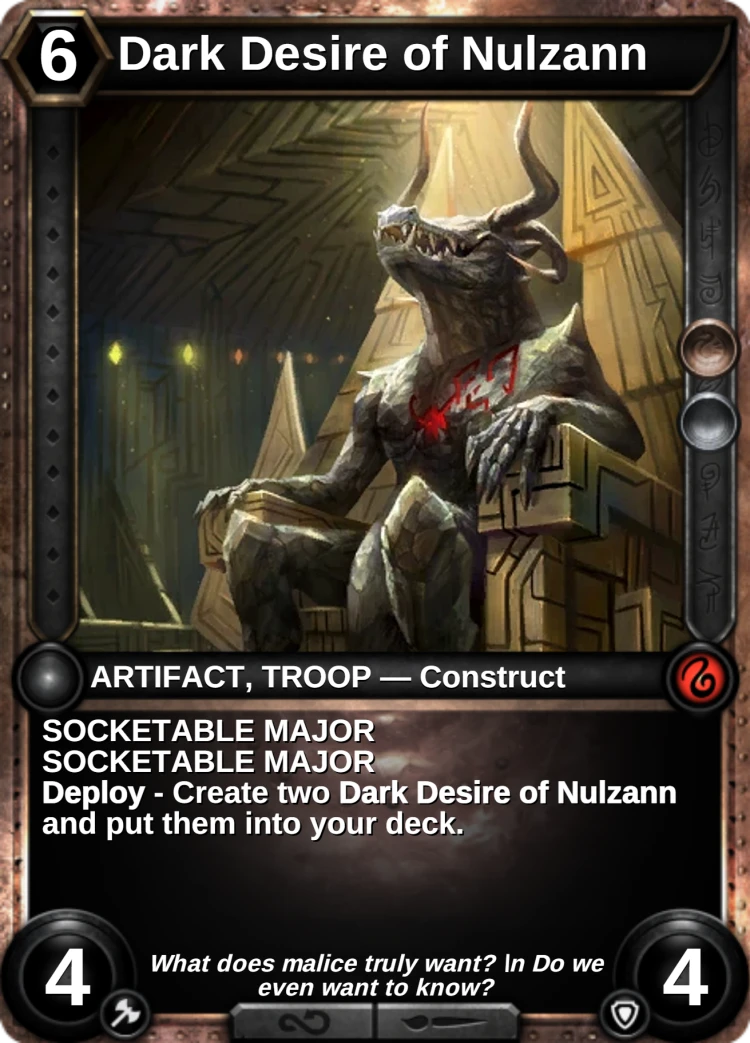 Dark Desire of Nulzann: the card