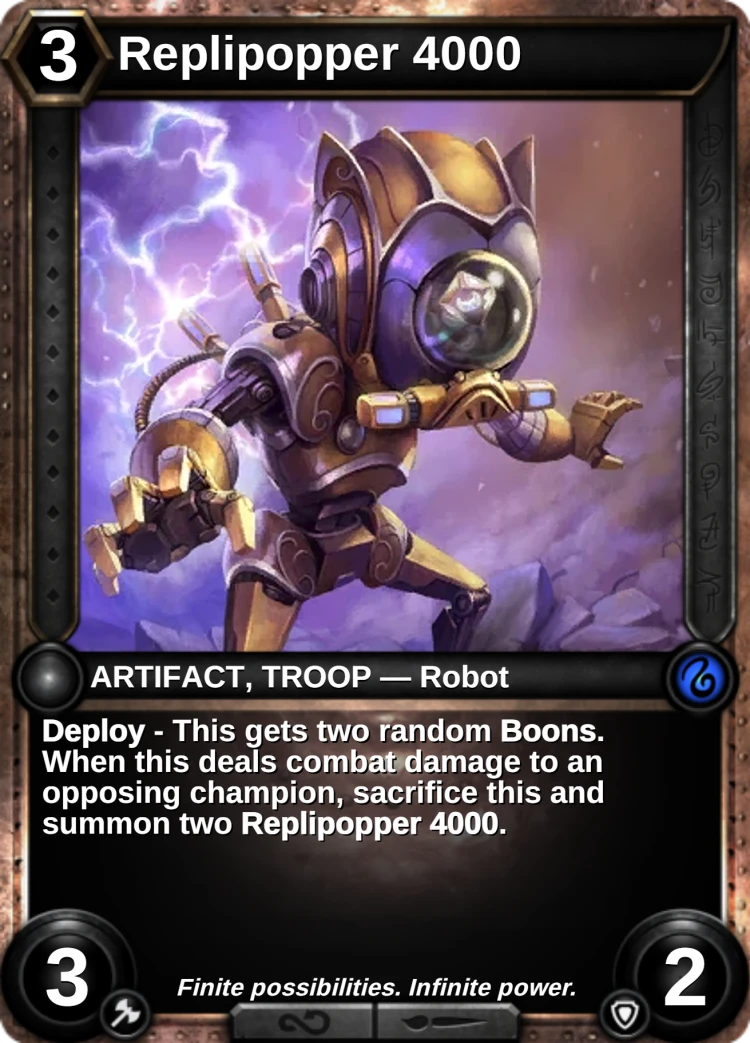 Replipopper 4000: the card