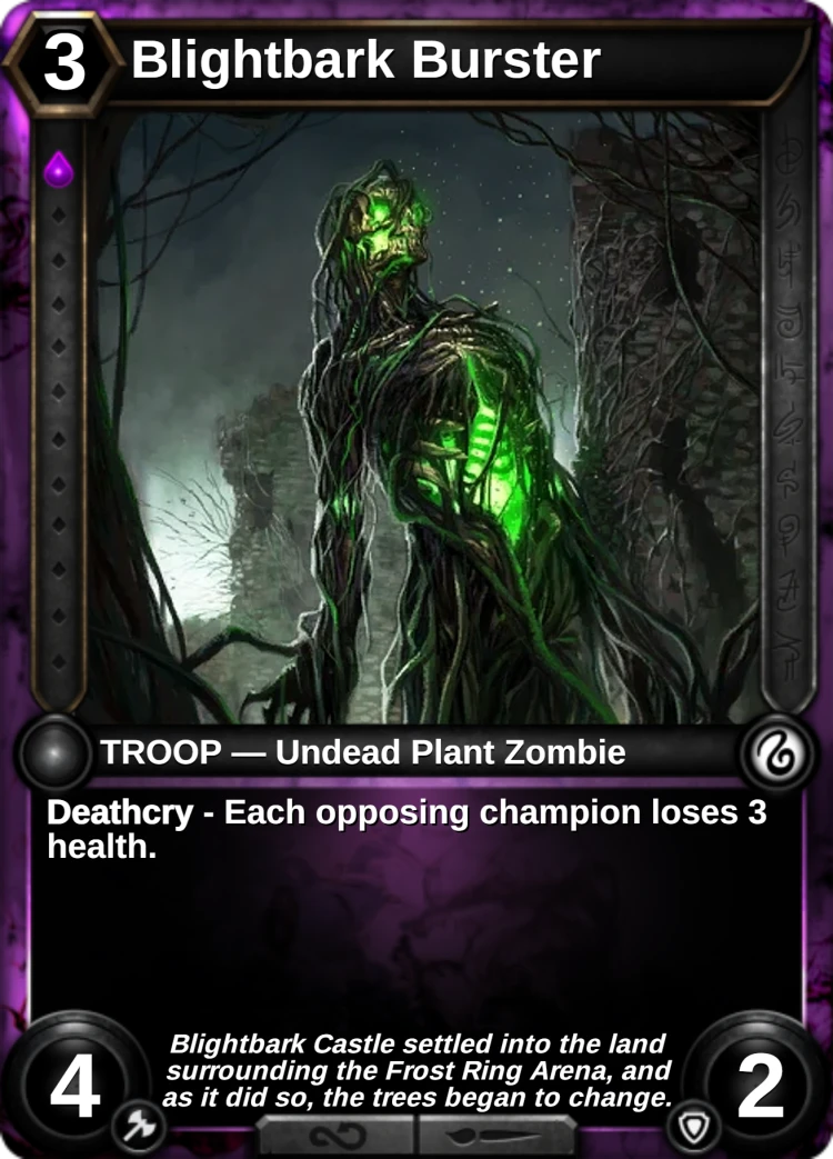 Blightbark Burster: the card