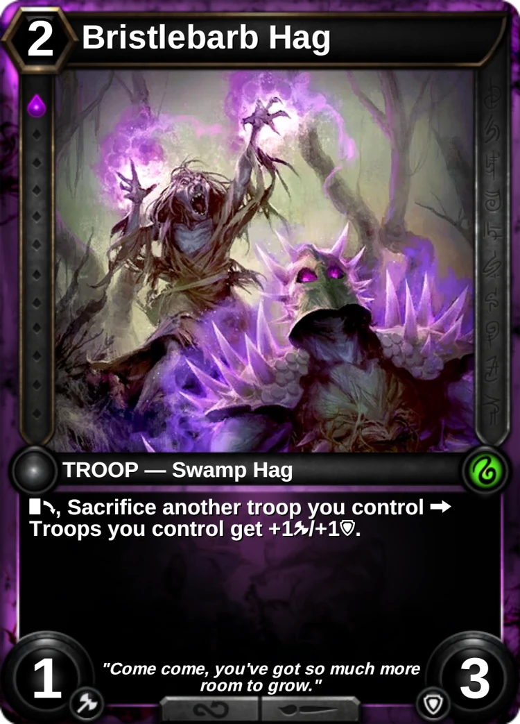 Bristlebarb Hag: the card