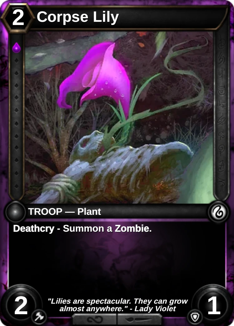 Corpse Lily: the card