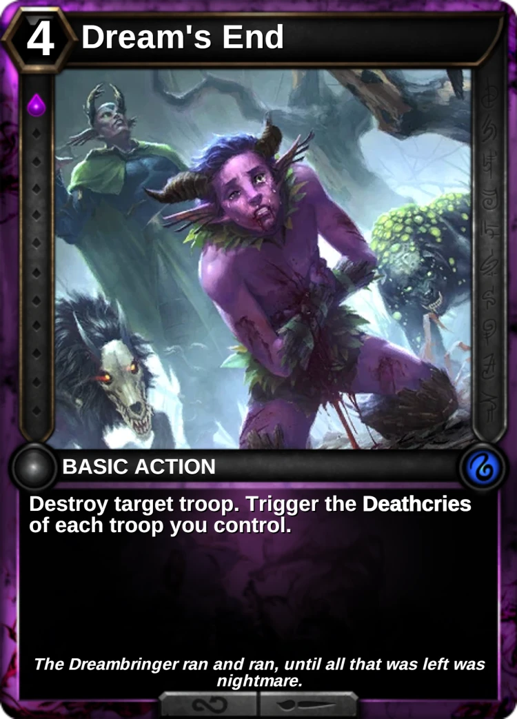 Dream's End: the card