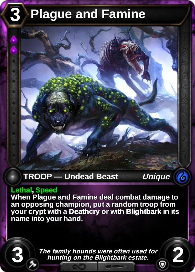 Plague and Famine: the card