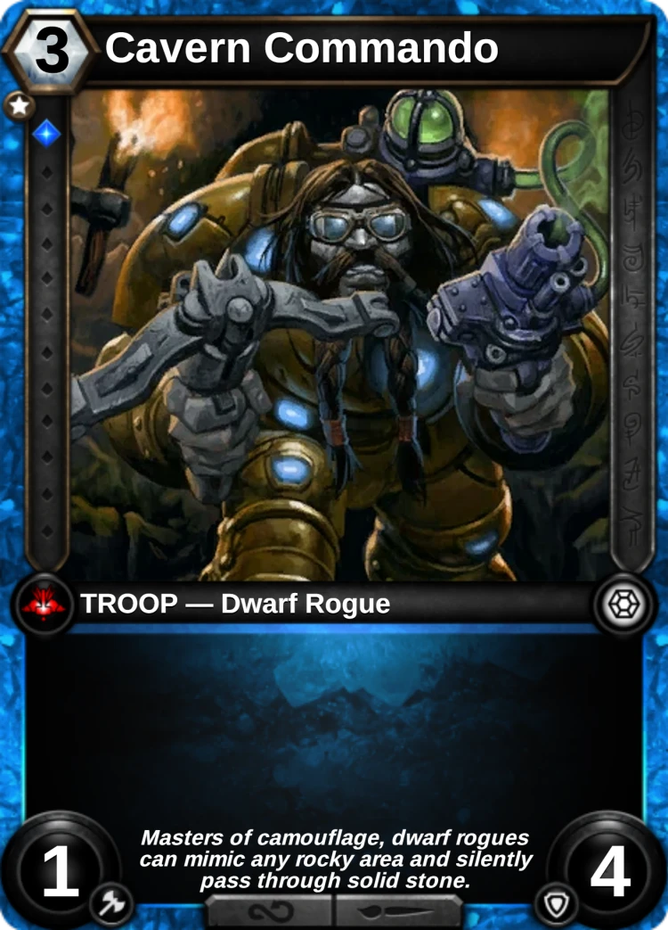 Cavern Commando: the card