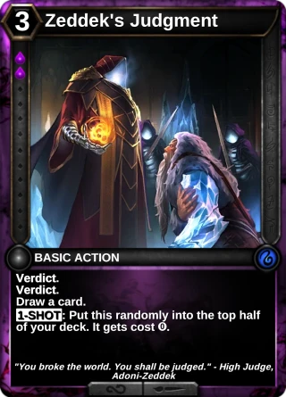Zeddek's Judgment: the card this item changes