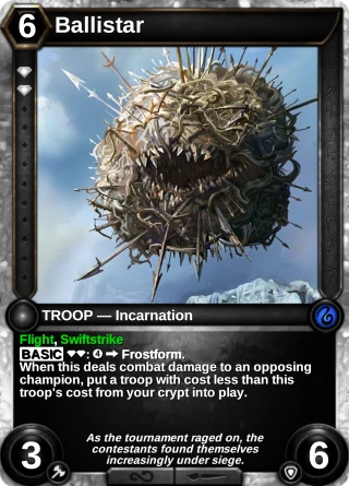 Ballistar: the card this item changes