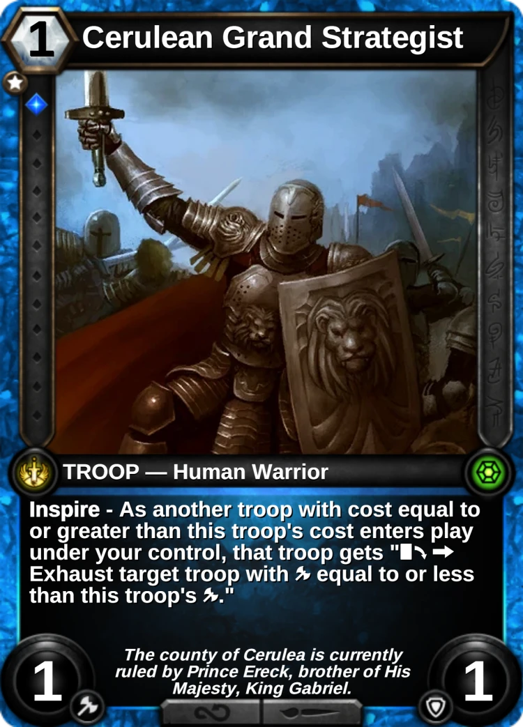 Cerulean Grand Strategist: the card