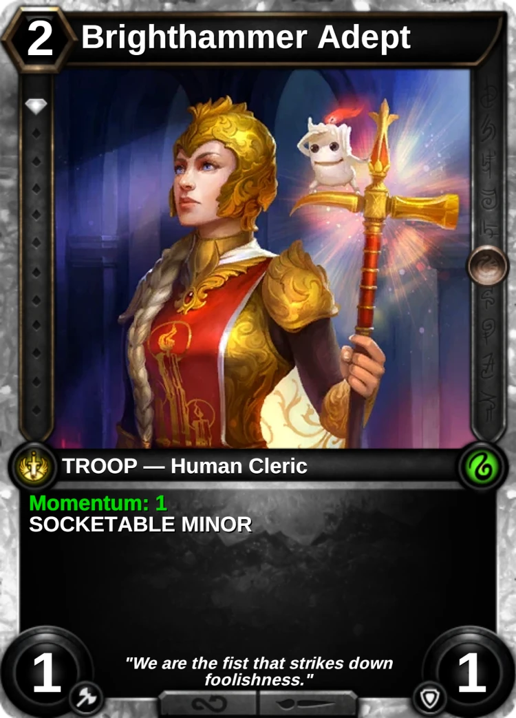 Brighthammer Adept: the card
