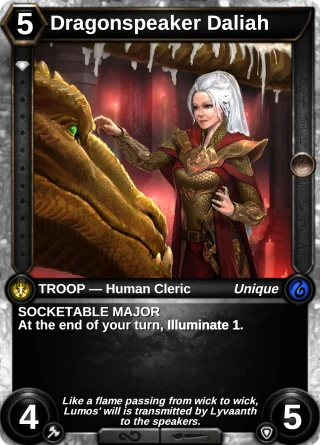 Dragonspeaker Daliah: the card this item changes
