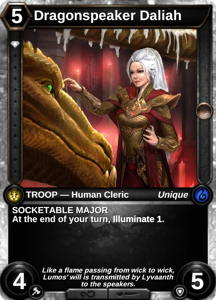 Dragonspeaker Daliah: the card
