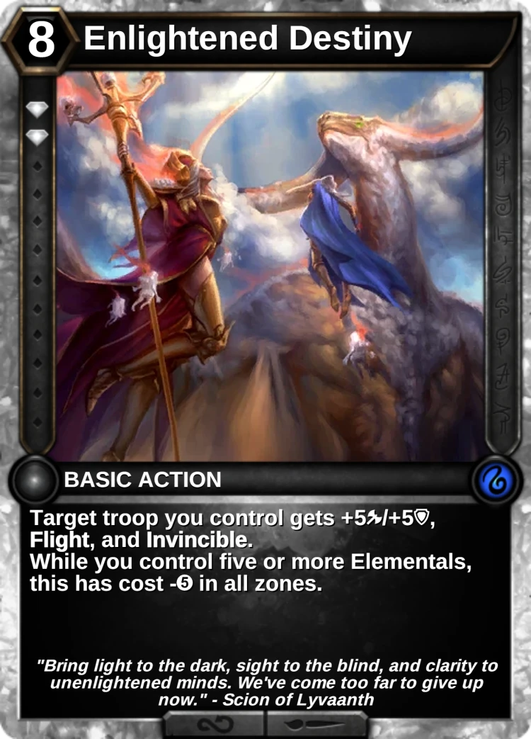 Enlightened Destiny: the card