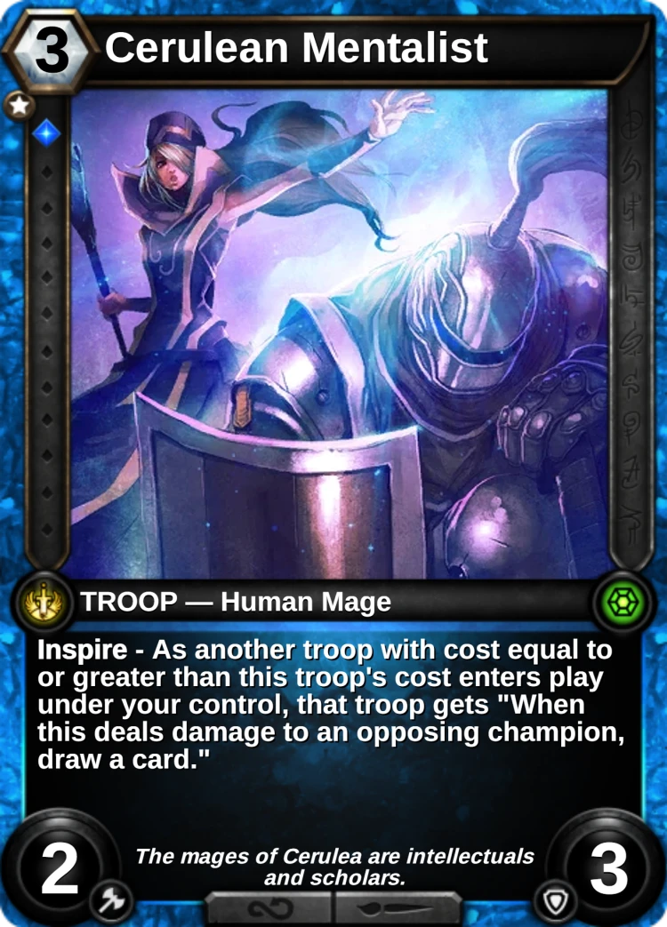 Cerulean Mentalist: the card