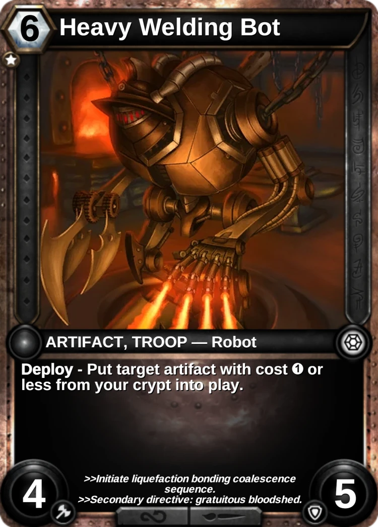 Heavy Welding Bot: the card