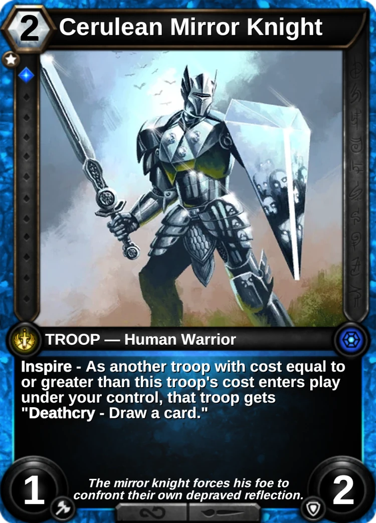 Cerulean Mirror Knight: the card
